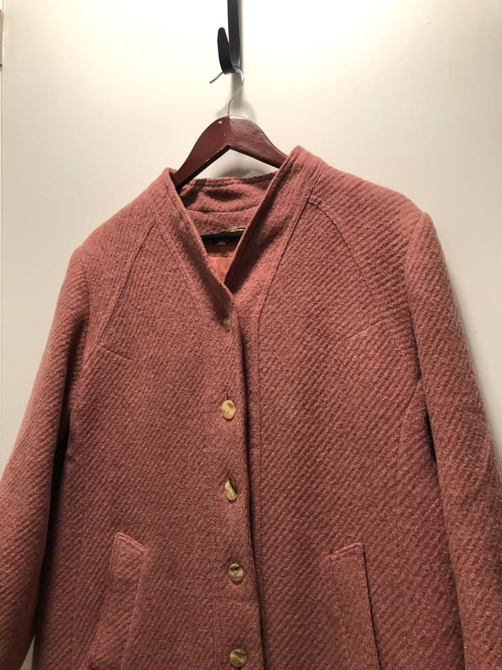 Other Dusty Rose Womens Vintage Wool & Mohair Pea Coat Size M / US 6-8 / IT 42-44 - 8 Thumbnail