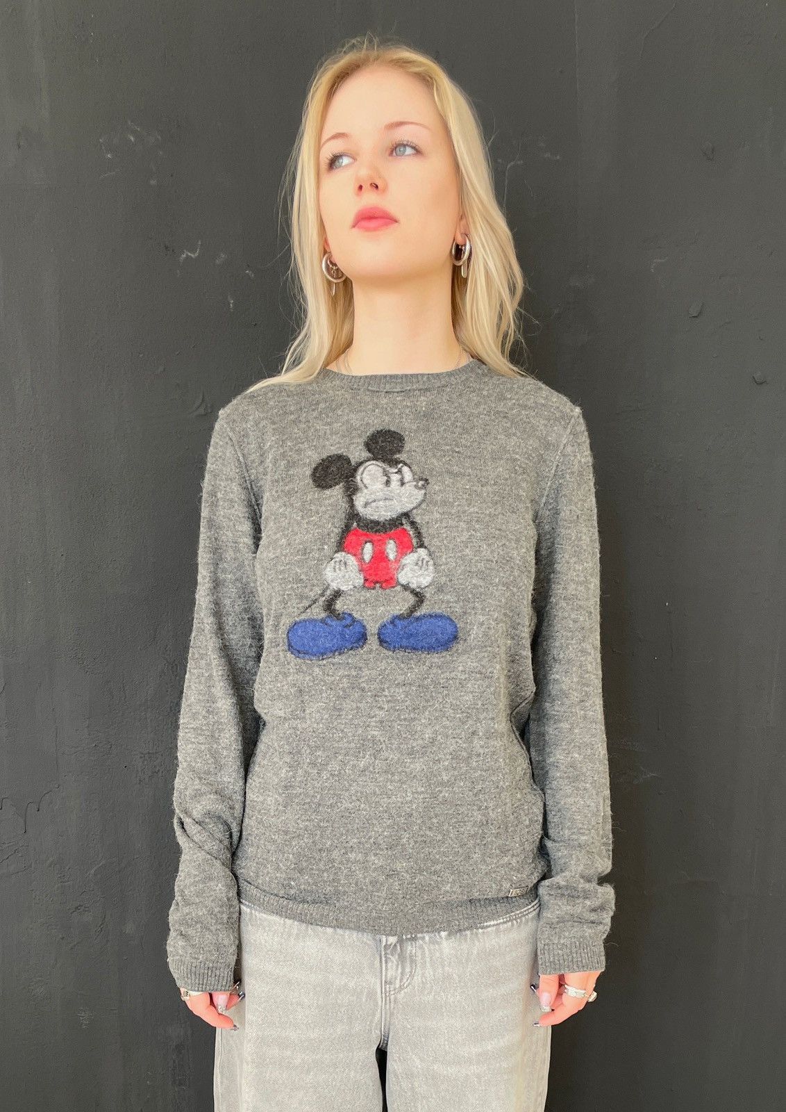 Iceberg Iceberg Mickey Mouse Alpaca Wool Knit Sweater Size S / US 4 / IT 40 - 2 Thumbnail