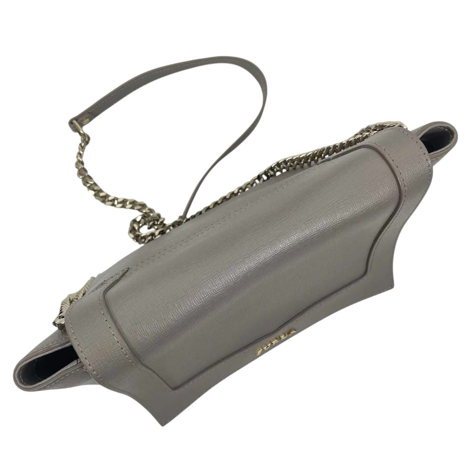 Furla Furla Ginevra Leather Mini Crossbody Bag Sabbia Beige Gray Size ONE SIZE - 8 Thumbnail