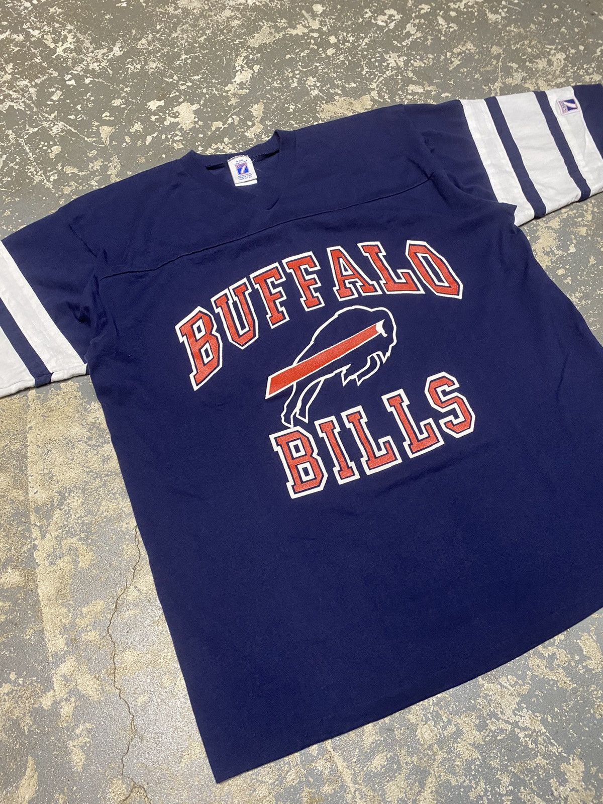 Vintage Buffalo Bills Logo 7 NFL Football Jersey Shirt USA