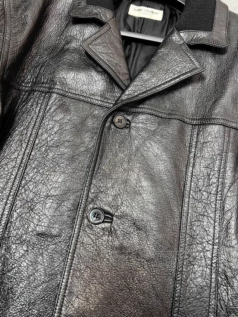 Saint Laurent Paris Saint Laurent Paris Wool Collar Lamb Leather Jacket with L Size US L / EU 52-54 / 3 - 4 Thumbnail