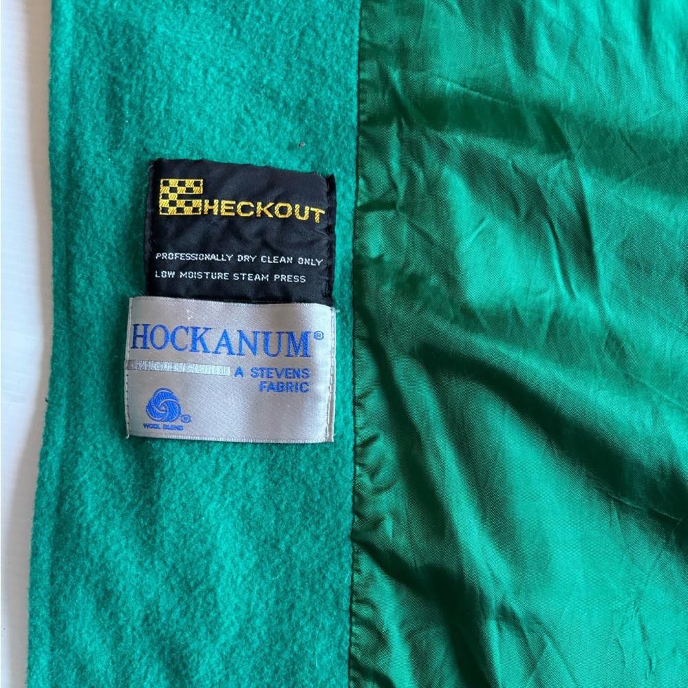 Designer Vintage Hockanum A Stevens Fabric green Wool Coat Size XXL / US 16-18 / IT 52-54 - 3 Thumbnail