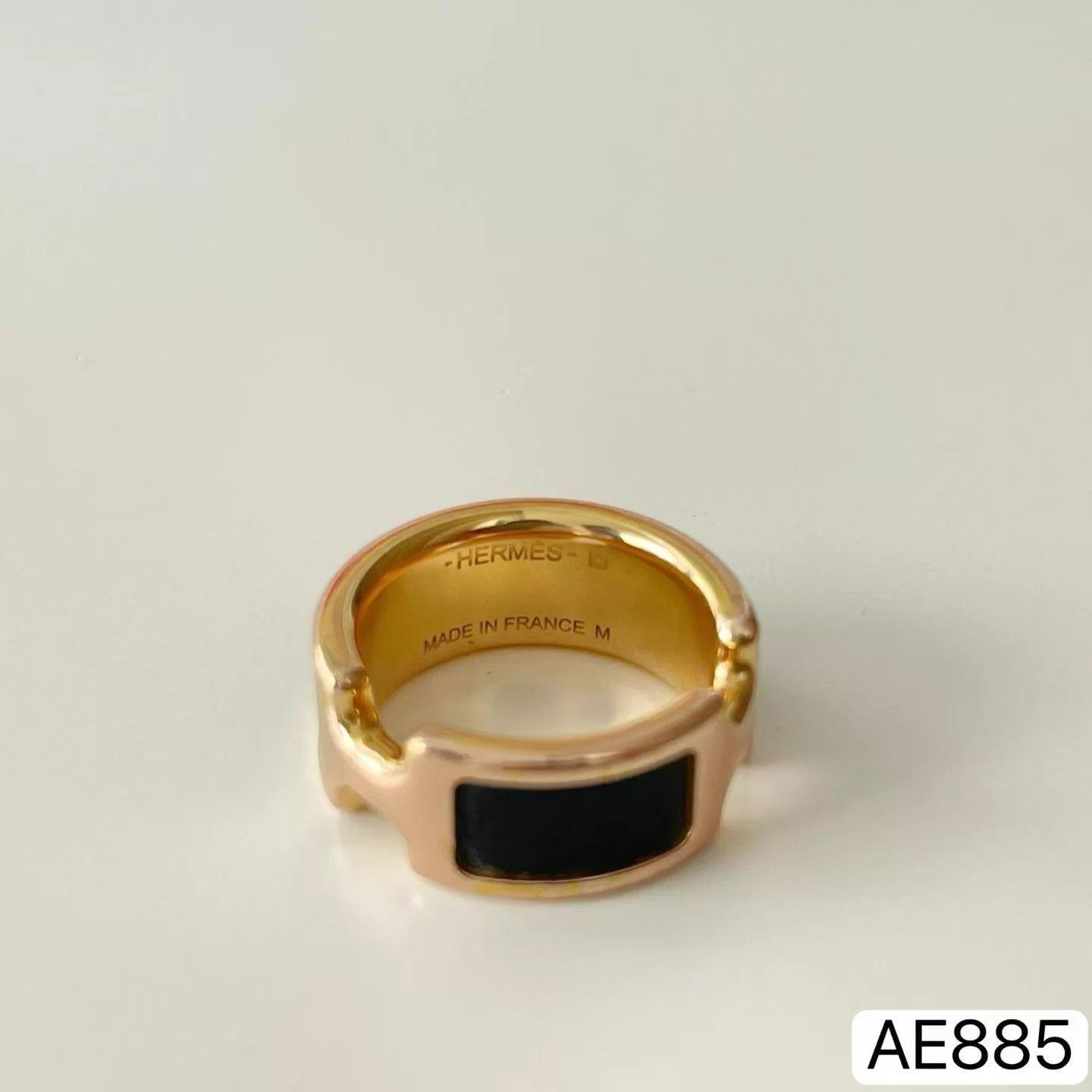 Hermes Hermes Olympe H Ring Calfskin Gold M Size ONE SIZE - 8 Thumbnail