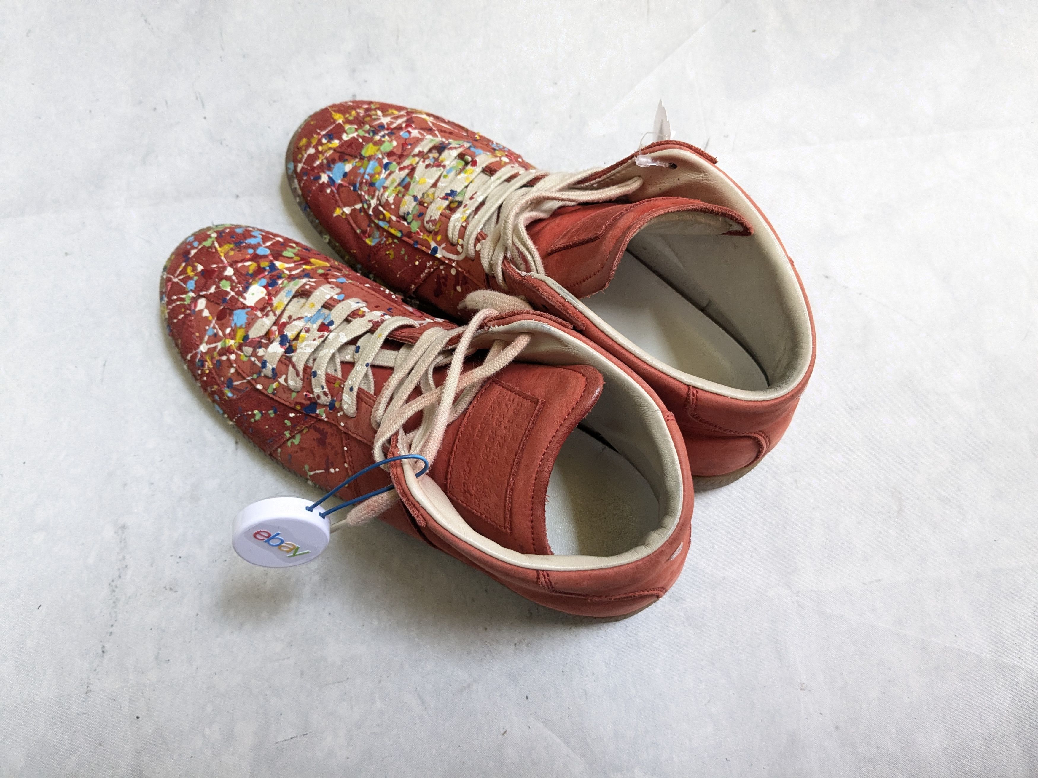 Maison Margiela Maison Margiela Replica GAT Red Paint Splatter 9 42 High Top Size US 9 / EU 42 - 15 Thumbnail
