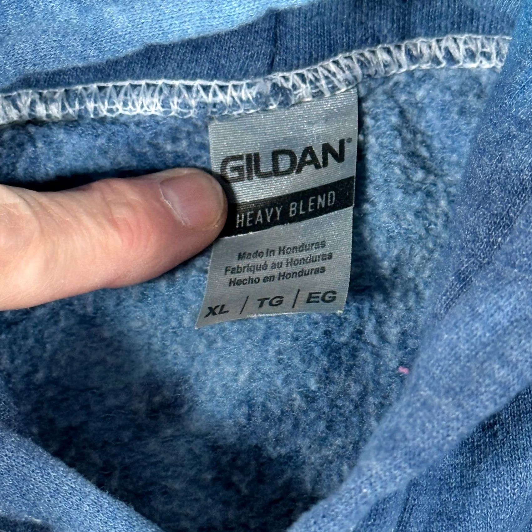 Gildan Y2K 90s Graphic Detroit XL Tie Dye Heavy Blend Hoodie Sweatshirt Festival Hippie Size US XL / EU 56 / 4 - 4 Thumbnail