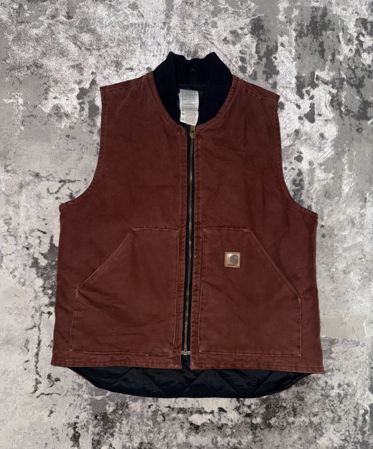 Carhartt Vintage Carhartt Vest Mens Medium Clay Red Quilt Lined Size US M / EU 48-50 / 2 - 1 Thumbnail