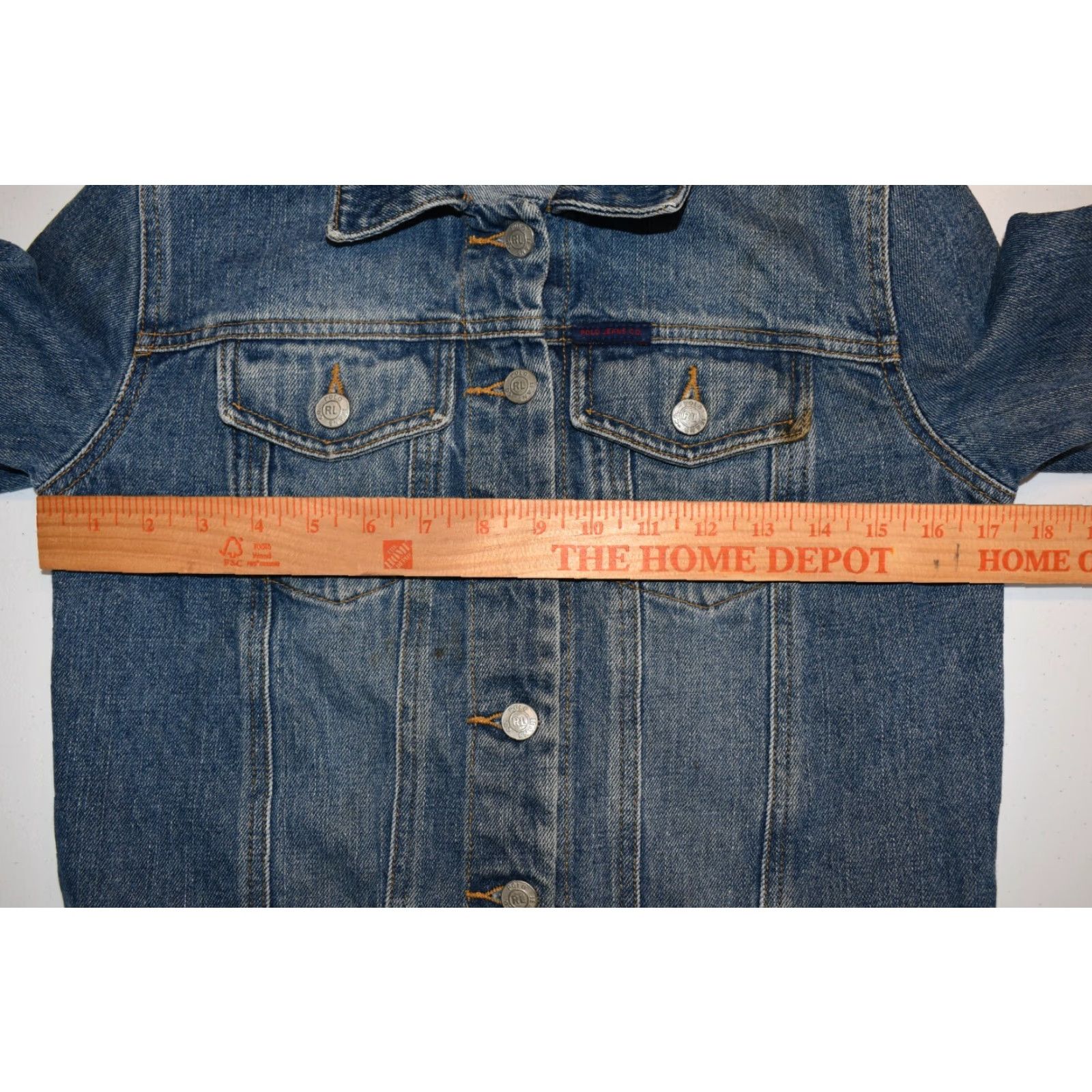 Polo Ralph Lauren VINTAGE Polo Ralph Lauren Denim Trucker Jacket Womens XS Distressed Denim Blue Size XS / US 0-2 / IT 36-38 - 4 Thumbnail