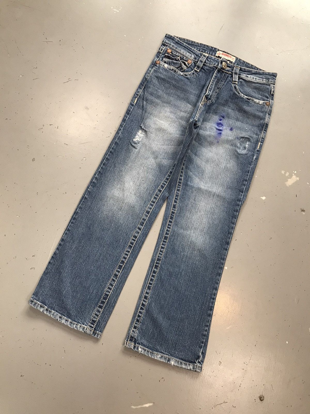 True Religion × Vintage Vintage true religion rainbow Billy samurai embroiderd denim Size US 34 / EU 50 - 3 Thumbnail