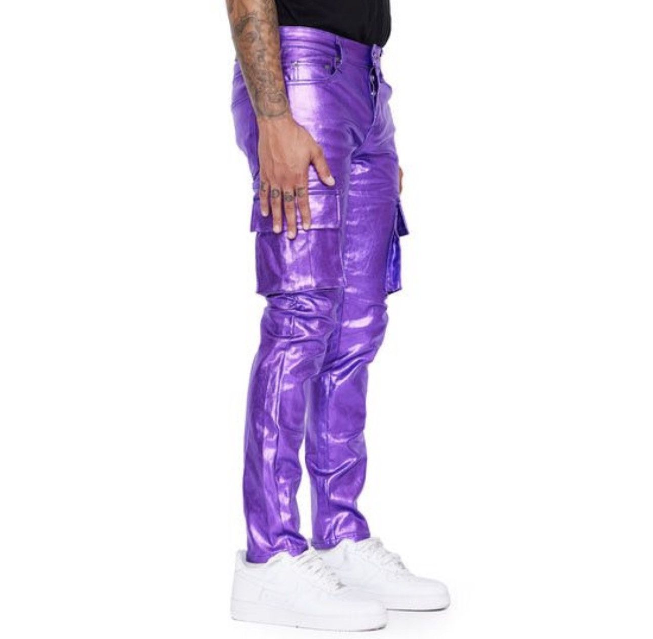 Valabasas Valabasas Purple Cargo Pants Size US 32 / EU 48 - 3 Thumbnail