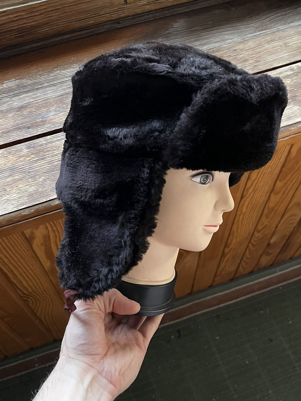 Vintage Y2K Faux Fur Ushanka Vintage Fuzzy Trapper Hat Huge Size ONE SIZE - 19 Thumbnail