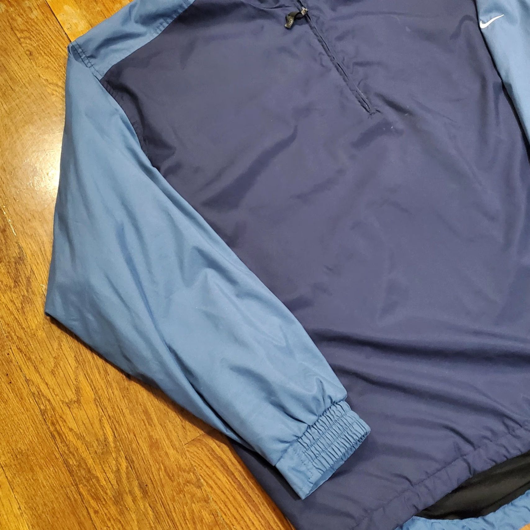 Nike Nike Golf Windbreaker Jacket Mens XL Blue 1/4 Zip Clima-FIT Swoosh Logo Colorblock Pullover Size US XL / EU 56 / 4 - 2 Thumbnail