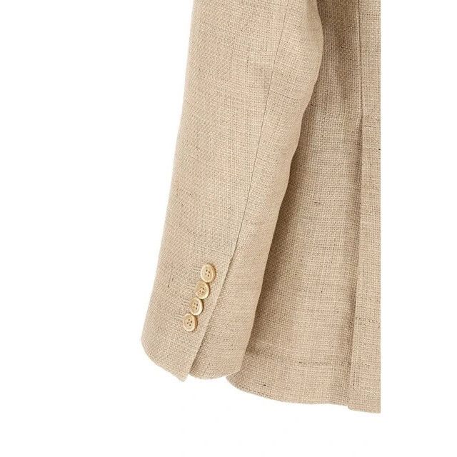 Brunello Cucinelli BRUNELLO CUCINELLI Beige Hopsack Suit New & Authentic (Men's Size US L / EU 52-54 / 3 - 3 Thumbnail