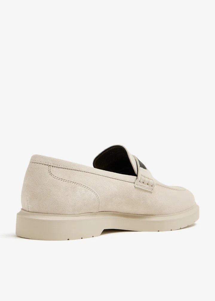 Brunello Cucinelli o1y0725 Leather Loafers in Cream Size US 6 / IT 36 - 2 Thumbnail
