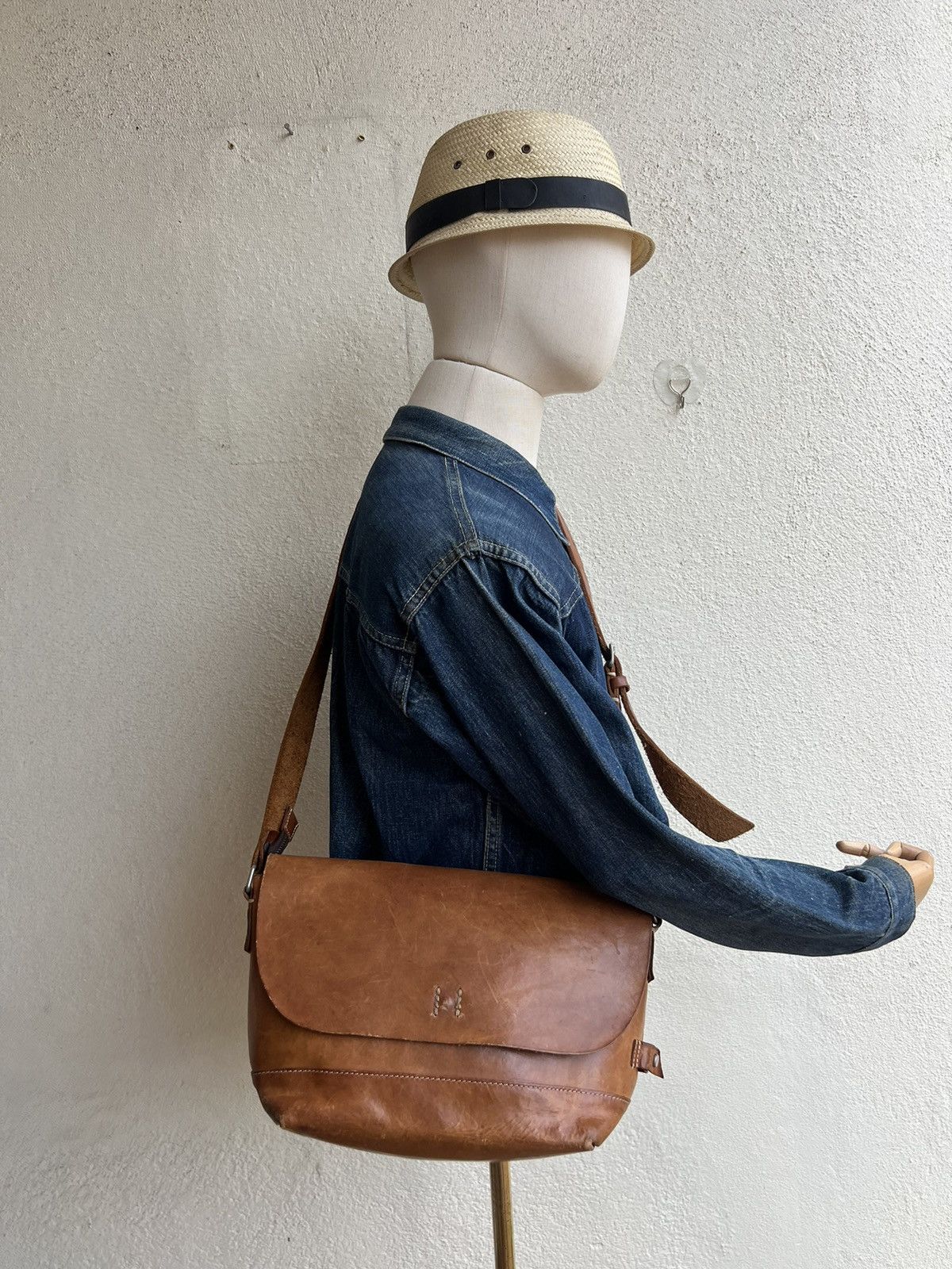 Leather H 1203 Mano Fece Japan Patina Leather Bag Size ONE SIZE - 2 Thumbnail