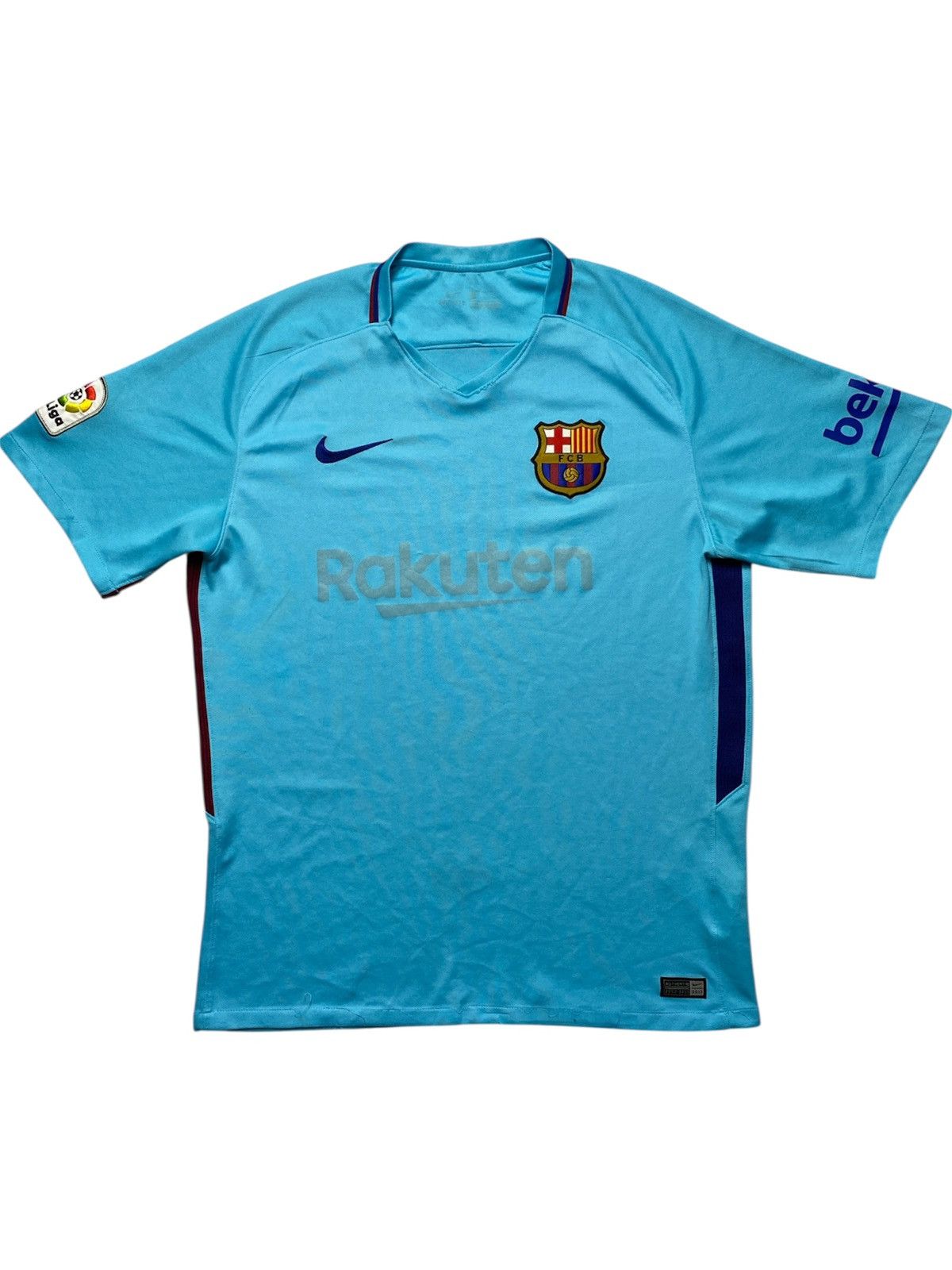 Nike Nike Barcelona jersey light blue central logo vintage shirt Size US XL / EU 56 / 4 - 1 Thumbnail