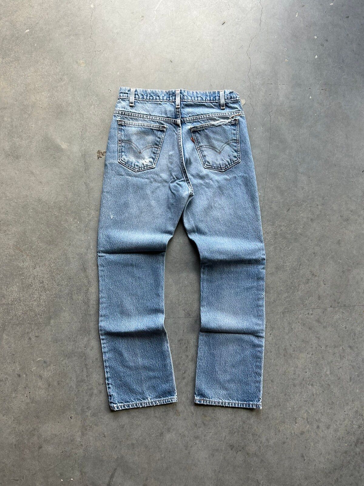 Pre-owned Essentials X Levis Vintage 90's Levi Orange Tab 517 Grunge Baggy Flared Jeans In Blue