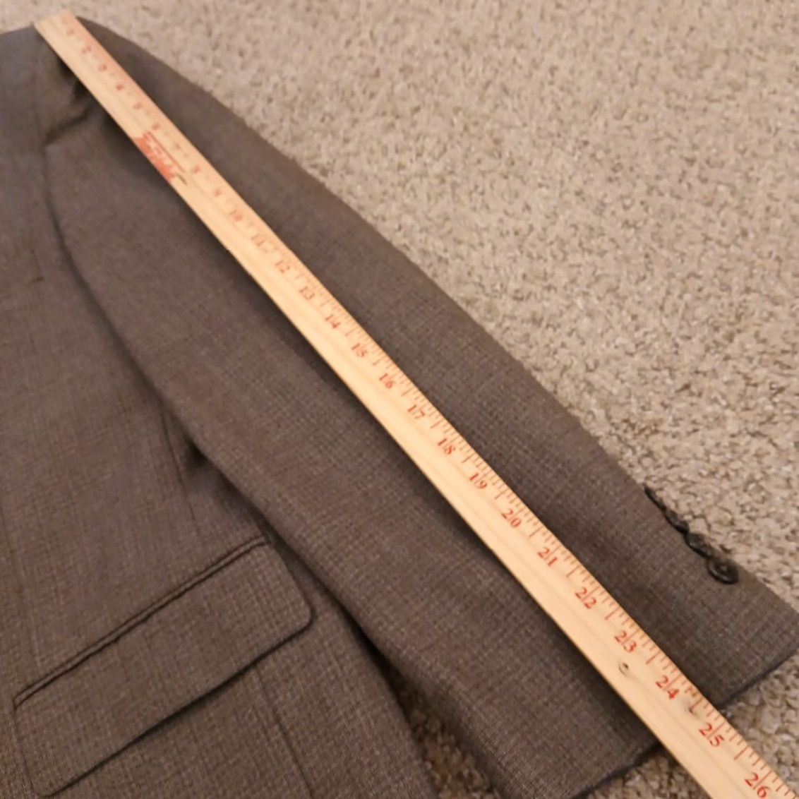 Jos. A. Bank Jos A. Bank Blazer Mens 43 Brown Wool Plaid Two Button Double Vent Notch Lapel Jacket Coat Size 46R - 3 Thumbnail