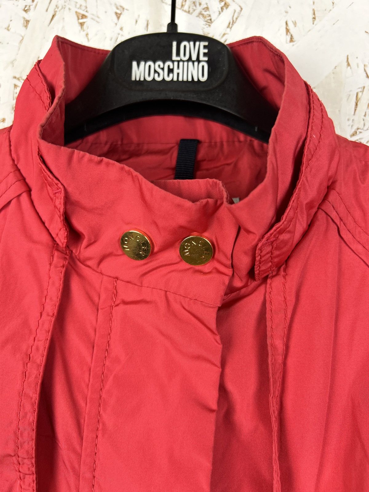 Moncler Moncler Red Rain Jacket Nylon Coat Size 4 Size L / US 10 / IT 46 - 4 Thumbnail