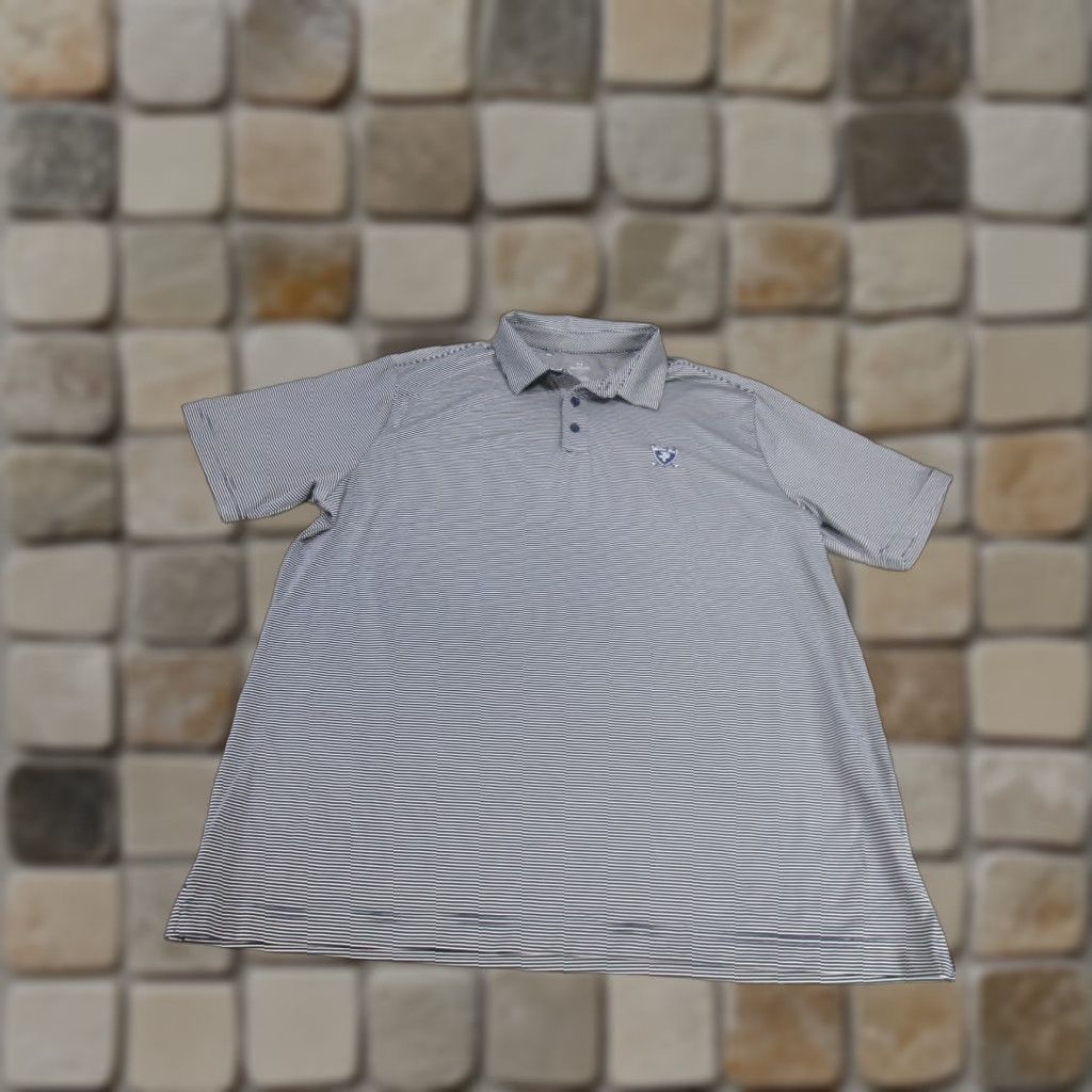 Under Armour Under Armour Polo Shirt Mens XL Navy Striped Stretch Golf Shirt Size US XL / EU 56 / 4 - 1 Thumbnail
