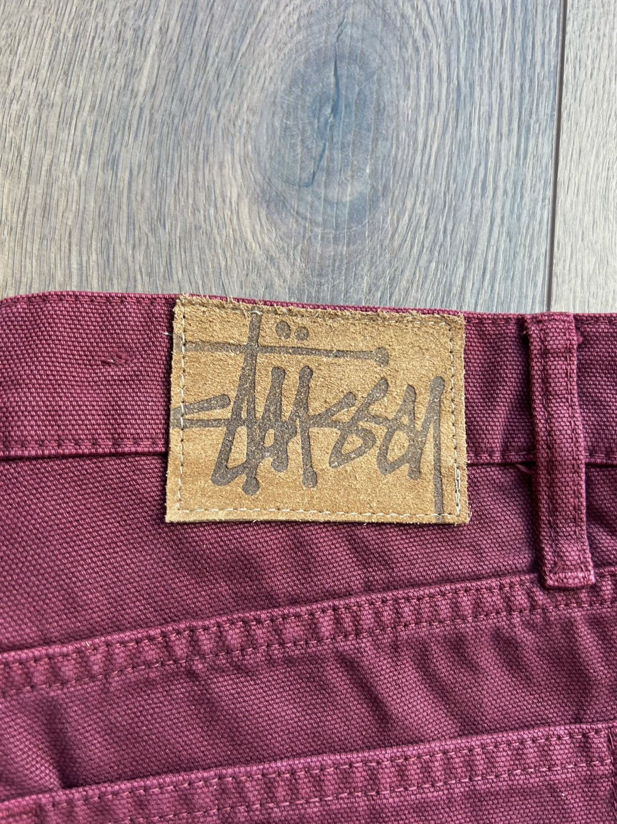 Stussy Stussy Classic Jeans Washed Canvas “Wine” 34 Size US 34 / EU 50 - 9 Thumbnail