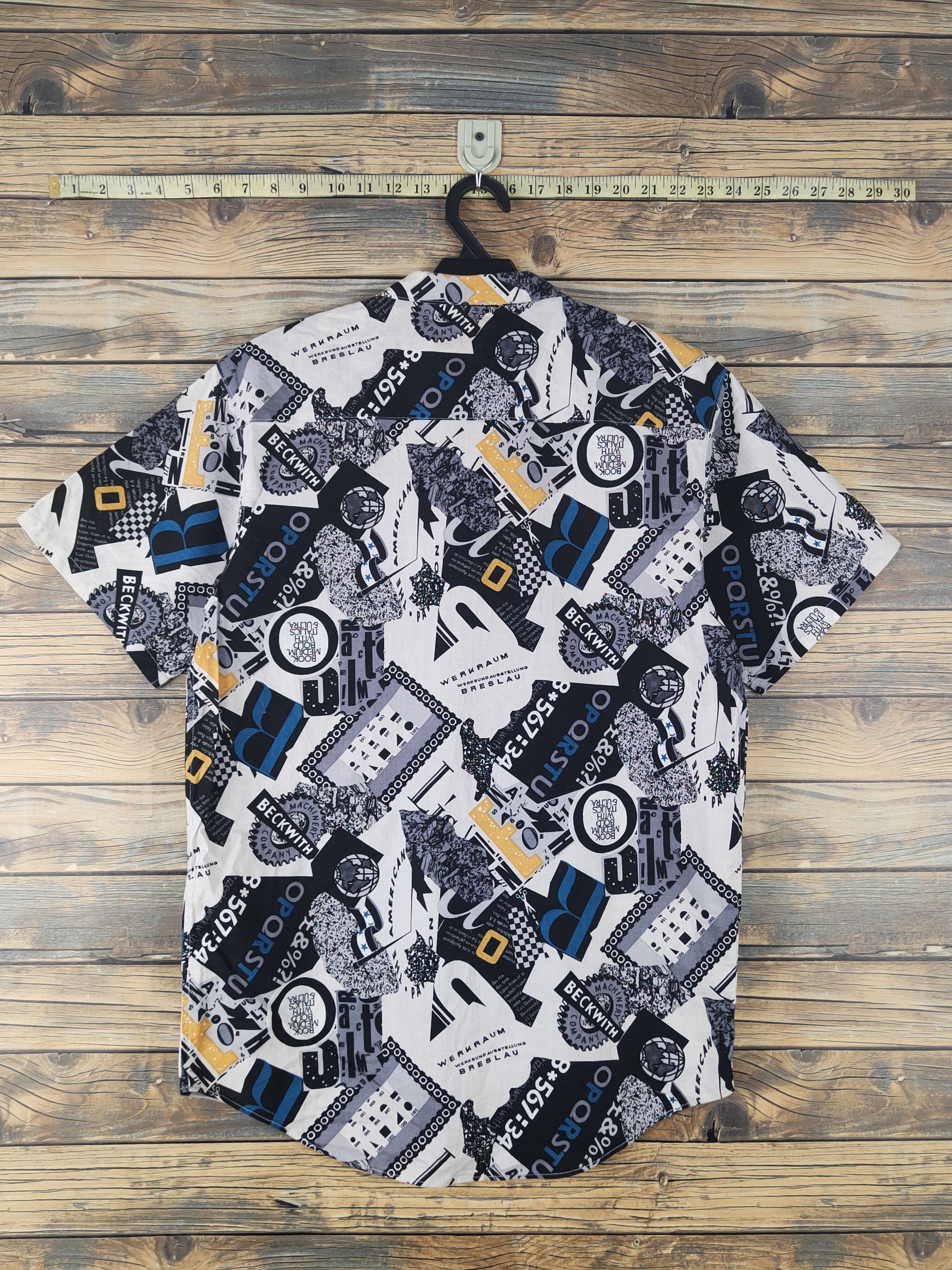 Vintage DL Rally Boy Black White Short Sleeve Button Up Shirts #1676 Size US S / EU 44-46 / 1 - 7 Thumbnail