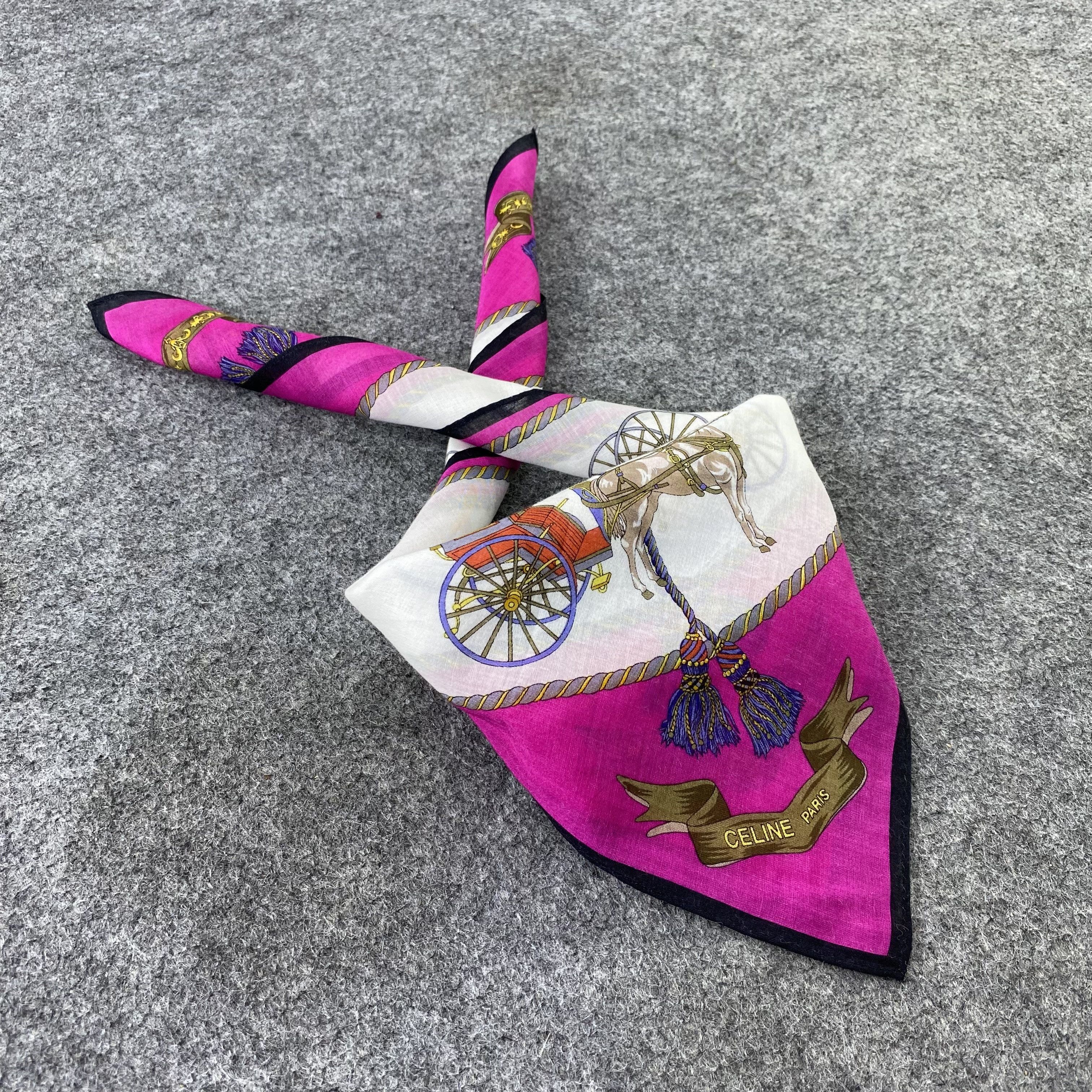Celine × Vintage Celine Handkerchief / Bandana / Neckerchief /Headscarf-B1278 Size ONE SIZE - 1 Thumbnail