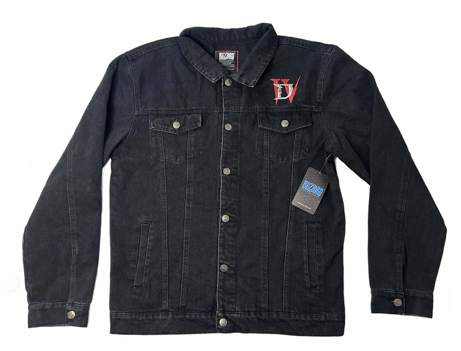 Other Diablo IV 4 Black Denim Jacket Mens Large Sold Out 2023 NWT Size US L / EU 52-54 / 3 - 1 Thumbnail