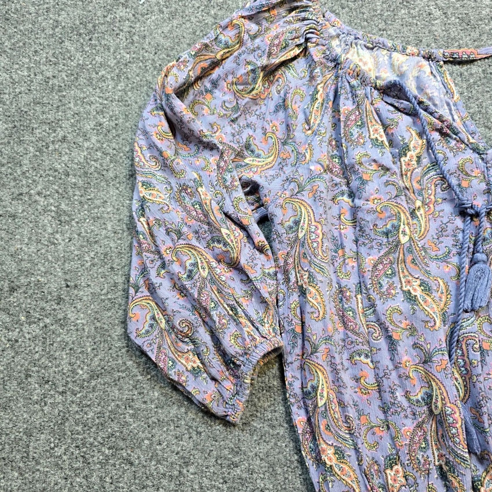 Ralph Lauren VINTAGE Denim & Supply Ralph Lauren Dress Womens M Purple Paisley Boho Hippie Casual Size M / US 6-8 / IT 42-44 - 3 Thumbnail