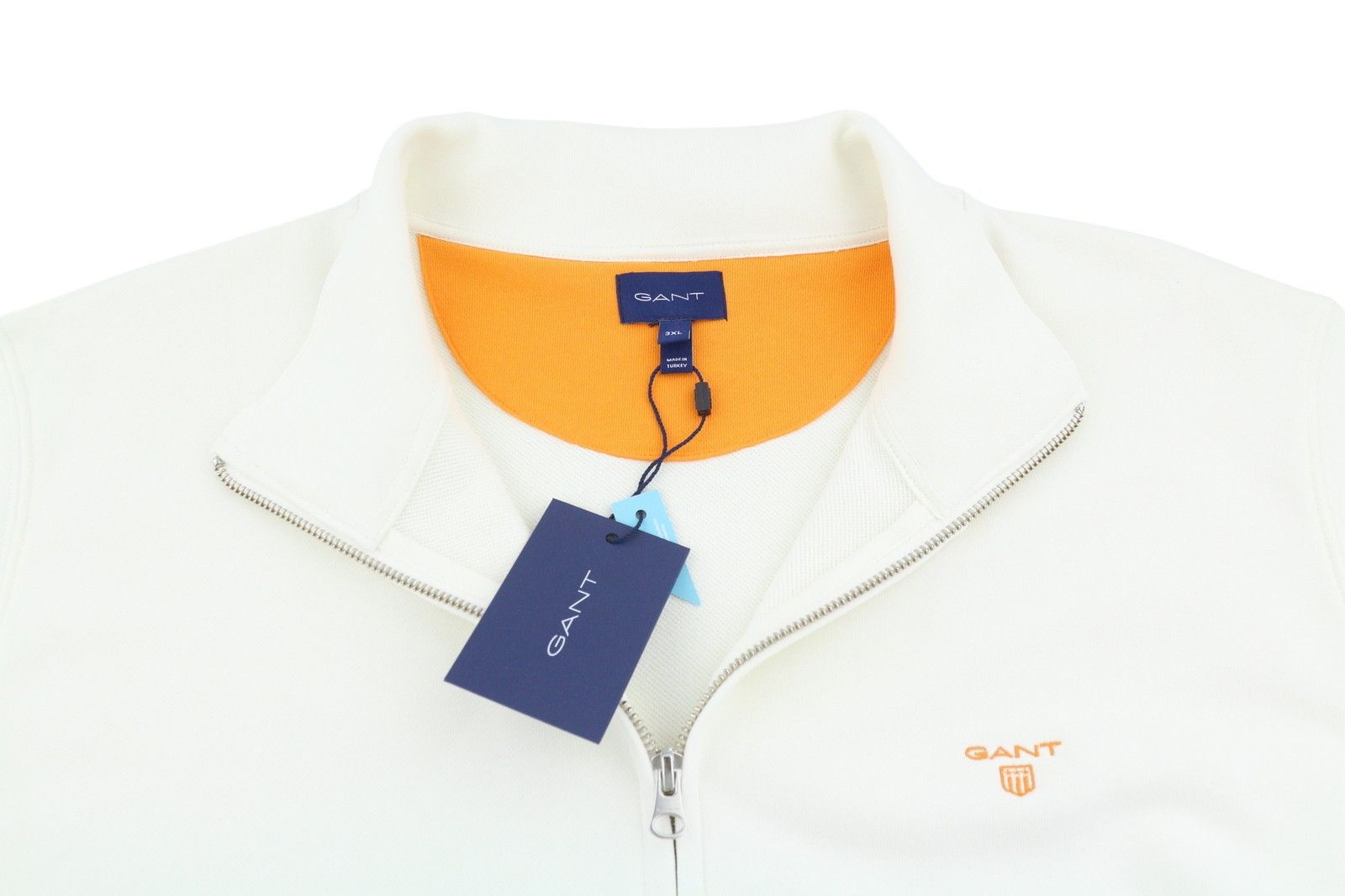 Gant BRU ORIGINAL FULL ZIP 3XL Eggshell Light Sweatshirt 87320 Size US XXL / EU 58 / 5 - 5 Thumbnail