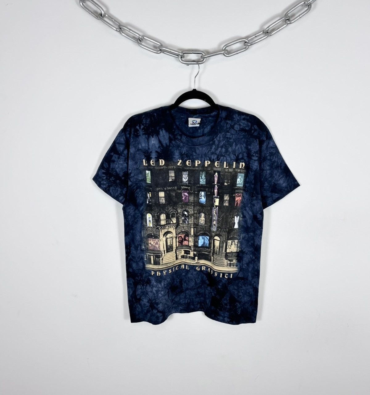 Liquid Blue Vintage Led Zeppelin Physical Graffiti Album T-Shirt Tee Size US M / EU 48-50 / 2 - 1 Thumbnail