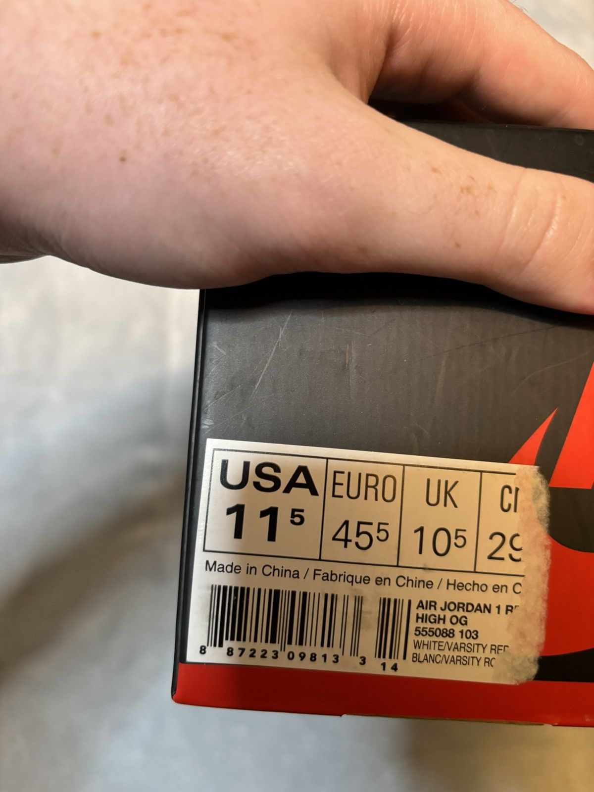 Jordan Brand Air Jordan 1 Retro OG High Metallic Red 2017 Size 11.5 Size US 11.5 / EU 44-45 - 9 Thumbnail