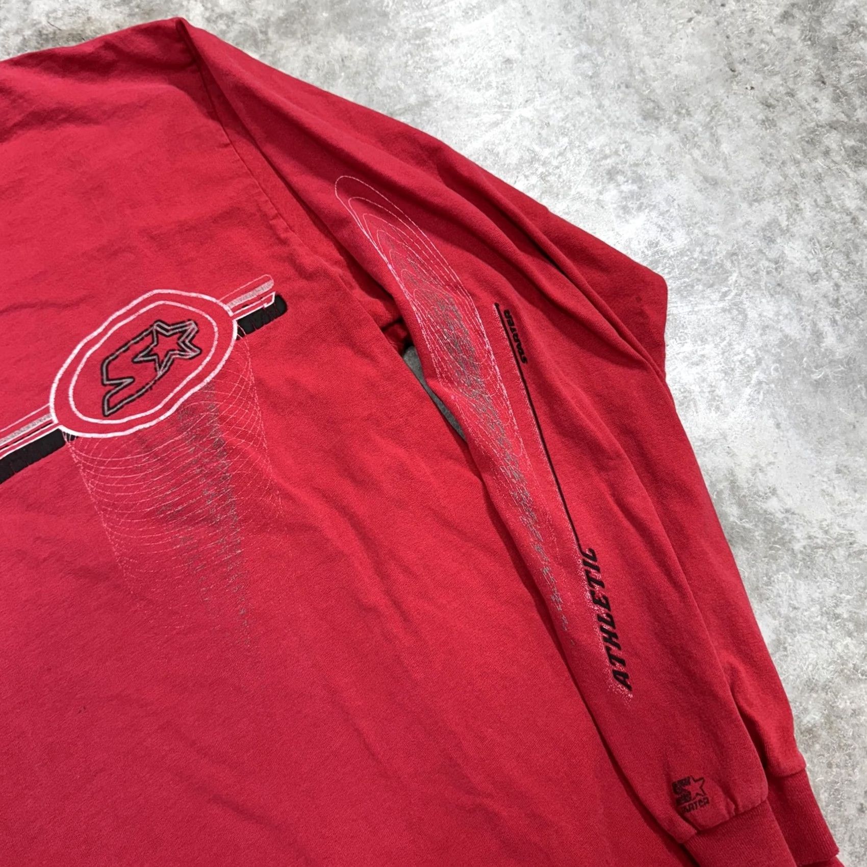 Starter Starter Shirt Mens Medium Red Long Sleeve Graphic Print Vintage Style -Crew Neck- Regular Fit Size US M / EU 48-50 / 2 - 5 Thumbnail