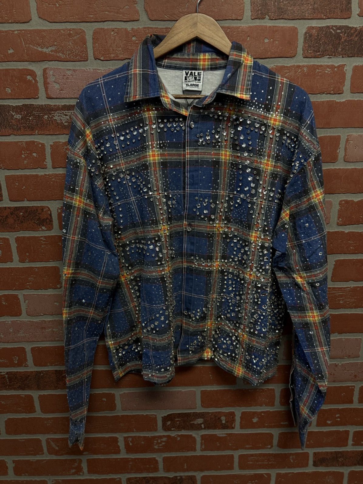 Vale Valley Crystal Flannel Long Sleeve Stones Size XL (NEW) 💎 Size US XL / EU 56 / 4 - 1 Thumbnail