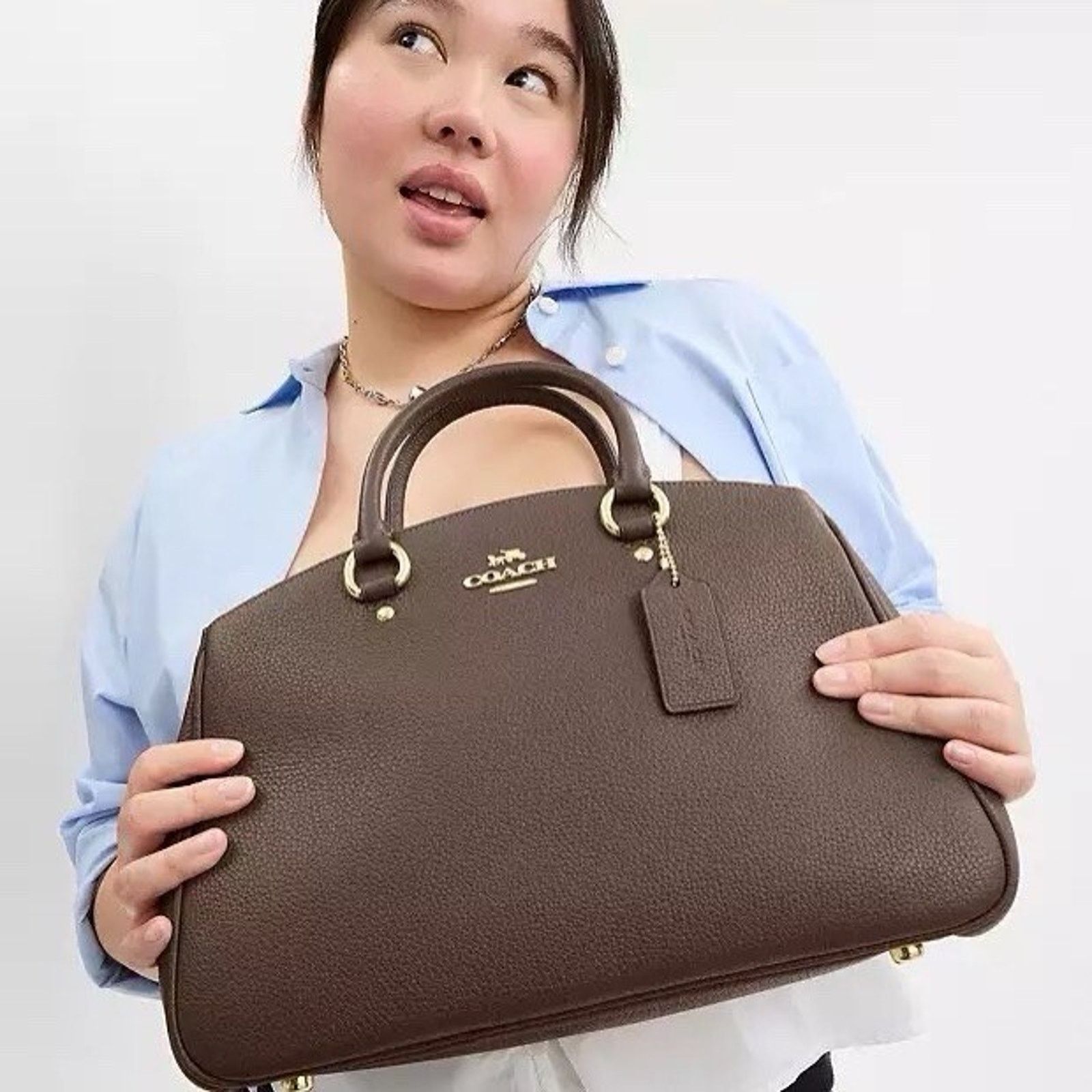 Coach NWT Coach Savannah Leather Carryall Satchel Bag CAL56 Size ONE SIZE - 7 Thumbnail