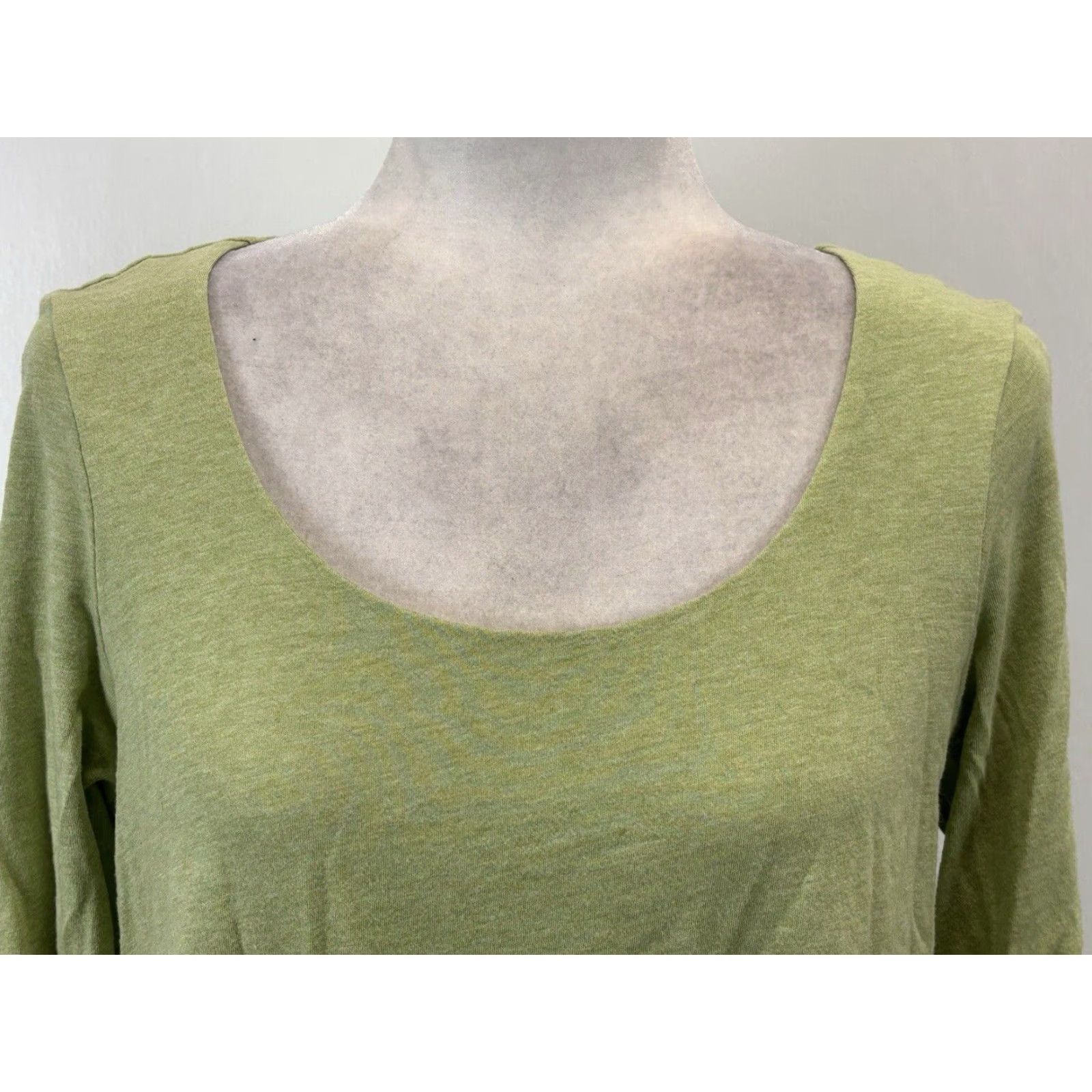 J. Jill J. Jill Purejill Layered Elliptical Top Shirt 3/4 Sleeve Sz Medium Petite Green Casual Size M / US 6-8 / IT 42-44 - 4 Thumbnail