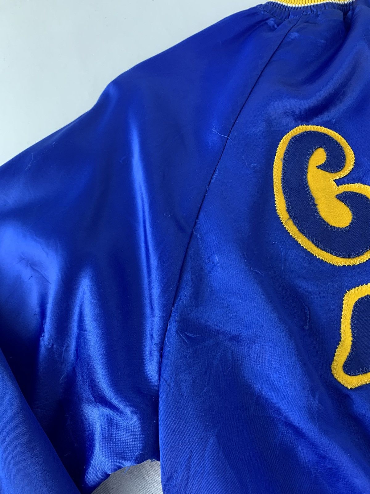 Other 90s Castle Knight Blue Satin Bomber Varsity Jacke Size US M / EU 48-50 / 2 - 11 Thumbnail