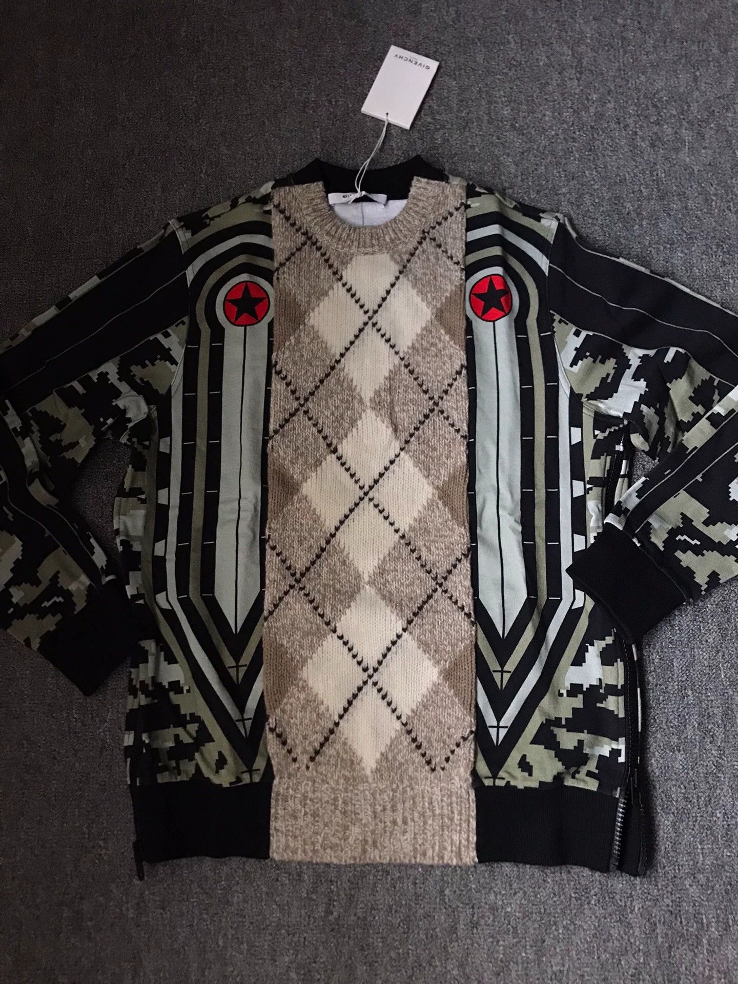 Givenchy Givenchy M cotton wool colorblock side zip sweatshirt Size US M / EU 48-50 / 2 - 3 Thumbnail