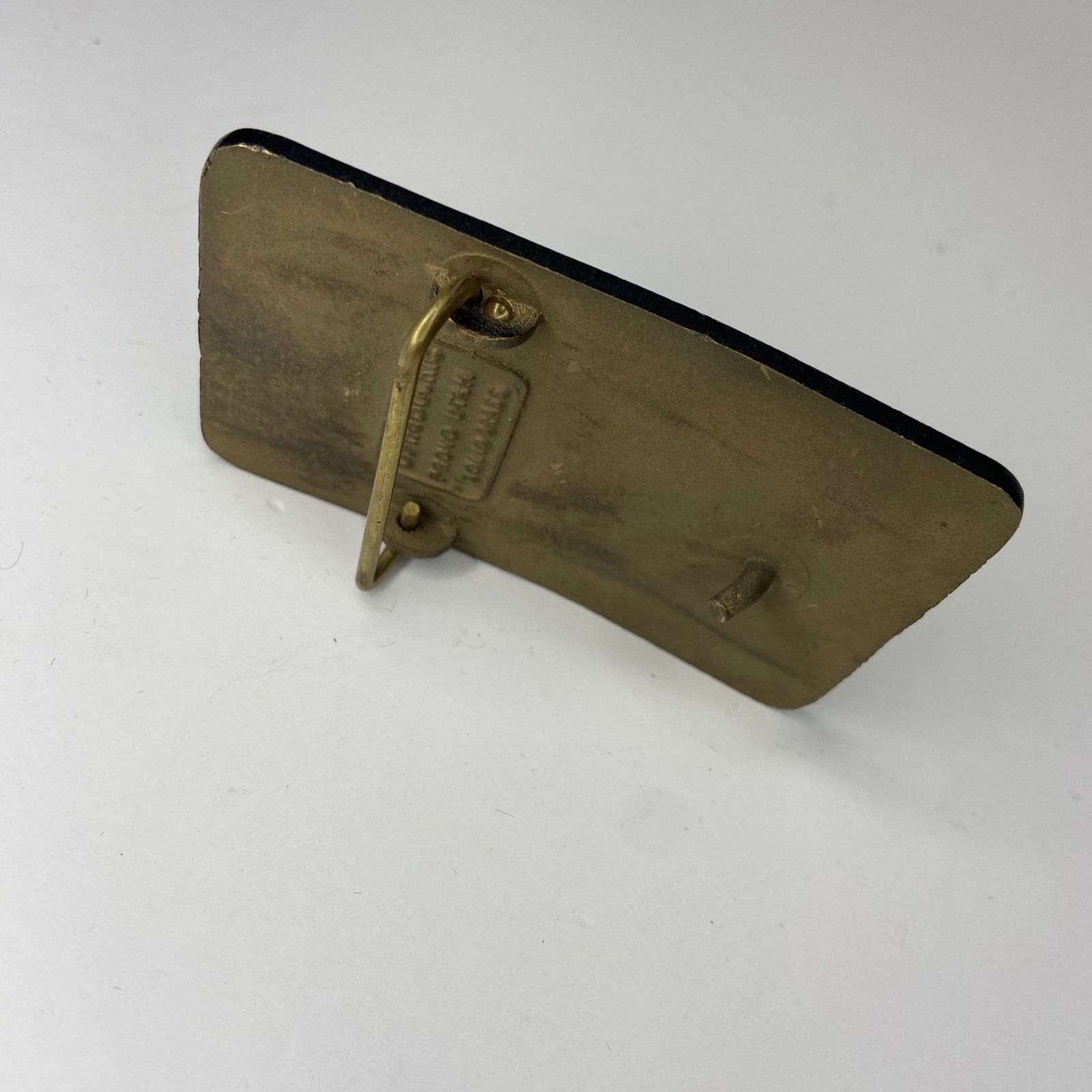 Vintage Vintage J.T. Richardson Oil Tanker Solid Brass Belt Buckle Size ONE SIZE - 4 Thumbnail