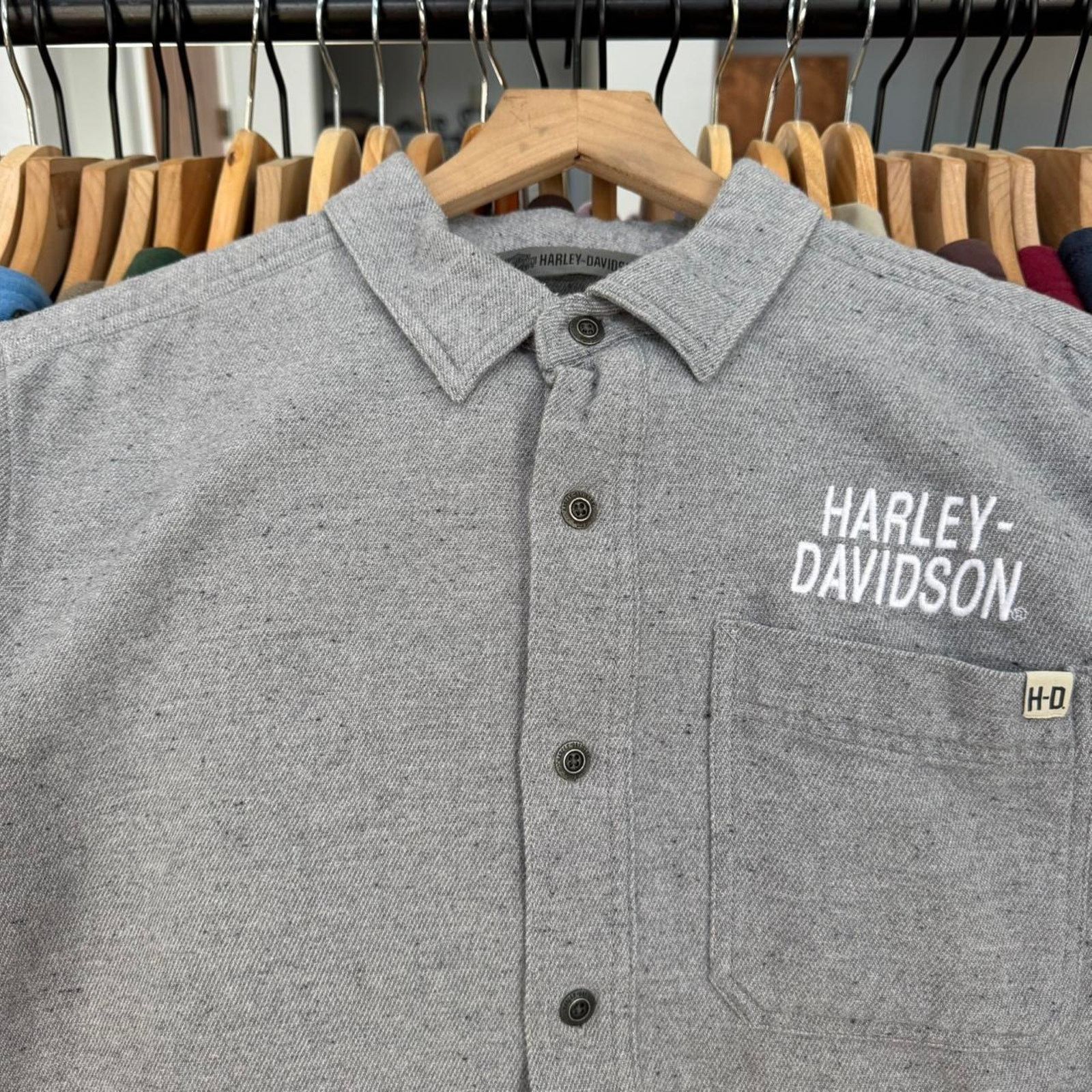 Harley Davidson Vintage Y2K Harley Davidson Short Sleeve Button Up Size US M / EU 48-50 / 2 - 2 Thumbnail