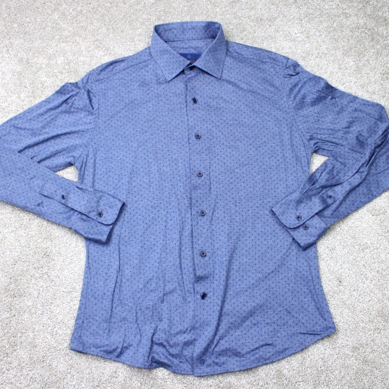 David Donahue David Donahue Shirt Mens 15 Medium Blue Fusion 100% Cotton Long Sleeve Button Dress Shirt Size US M / EU 48-50 / 2 - 3 Thumbnail