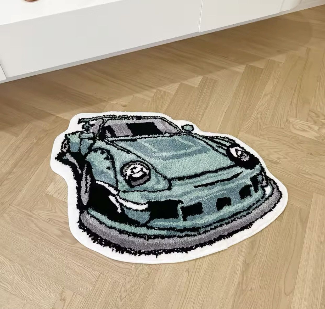 Japanese Brand Enthusiast Racing Car Shaped Tufting Rug Size ONE SIZE - 4 Thumbnail