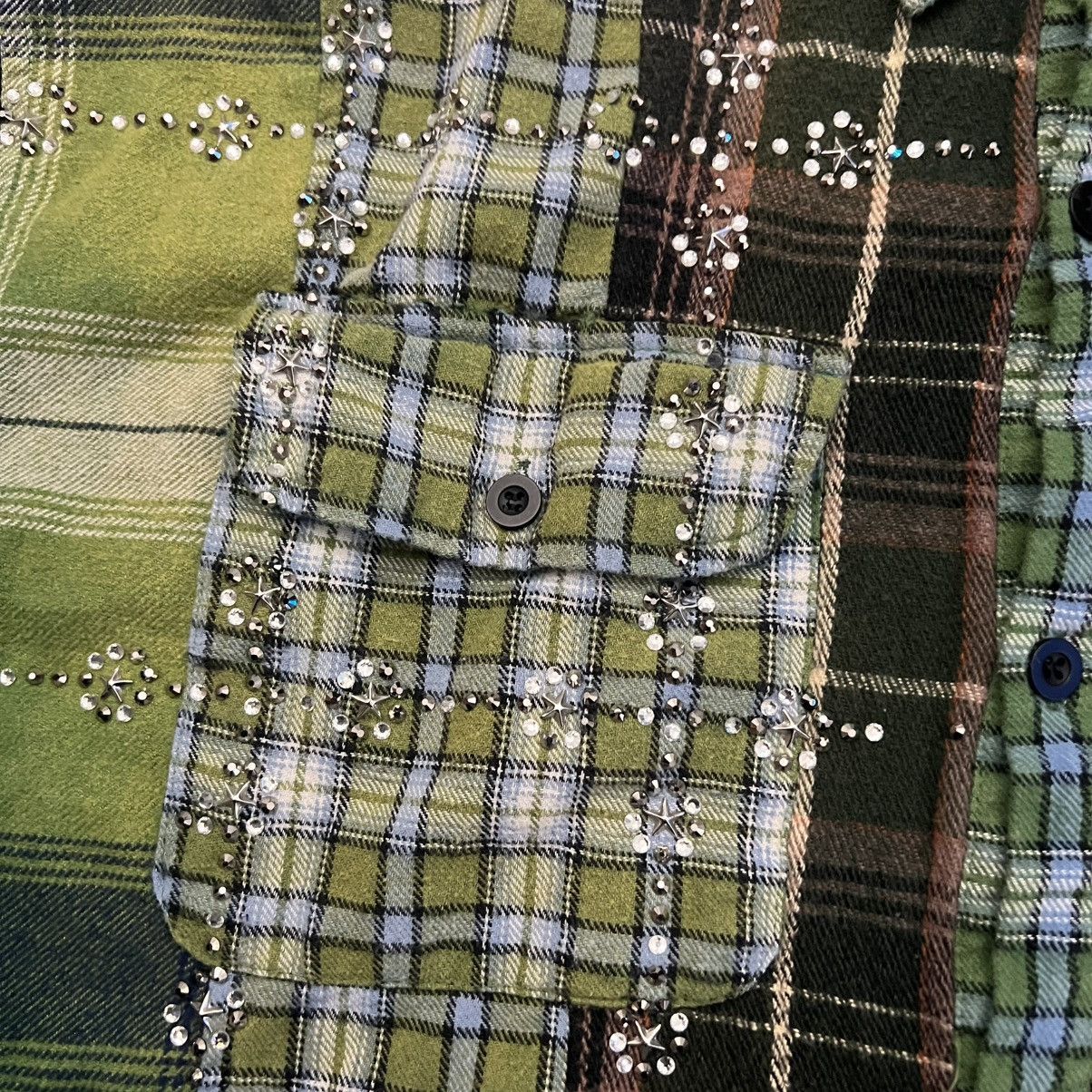 Vale Vale Forever Rhinestone Flannel Frankenstein Size US XL / EU 56 / 4 - 4 Thumbnail