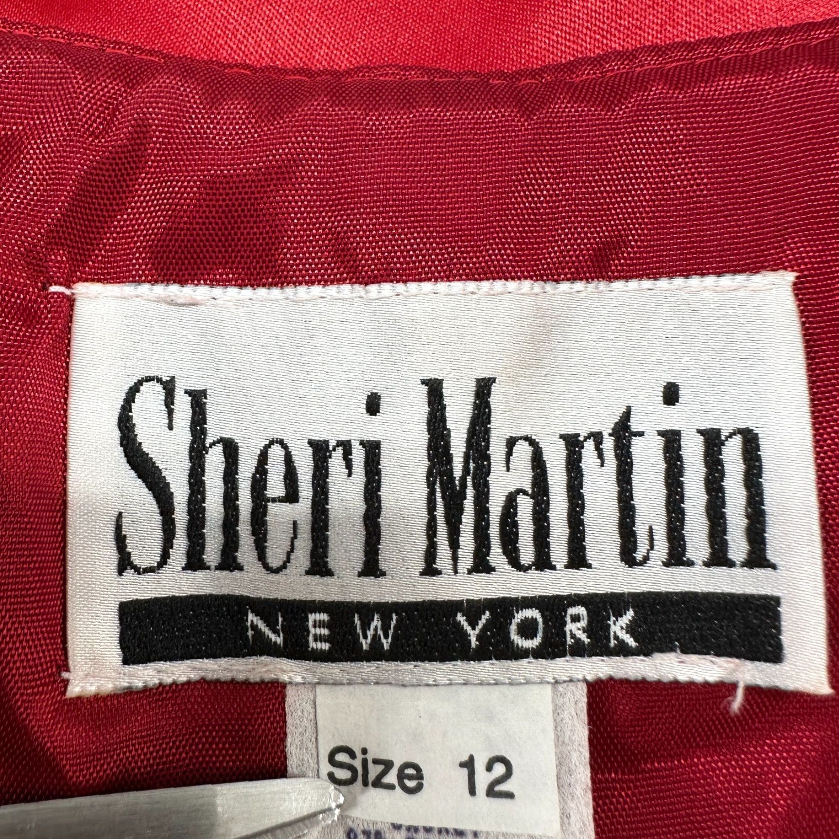Velour VINTAGE Sheri Martin Jacket Womens 12 Red Cropped Boxy Full Zip Velour USA 90s Size XL / US 12-14 / IT 48-50 - 7 Thumbnail