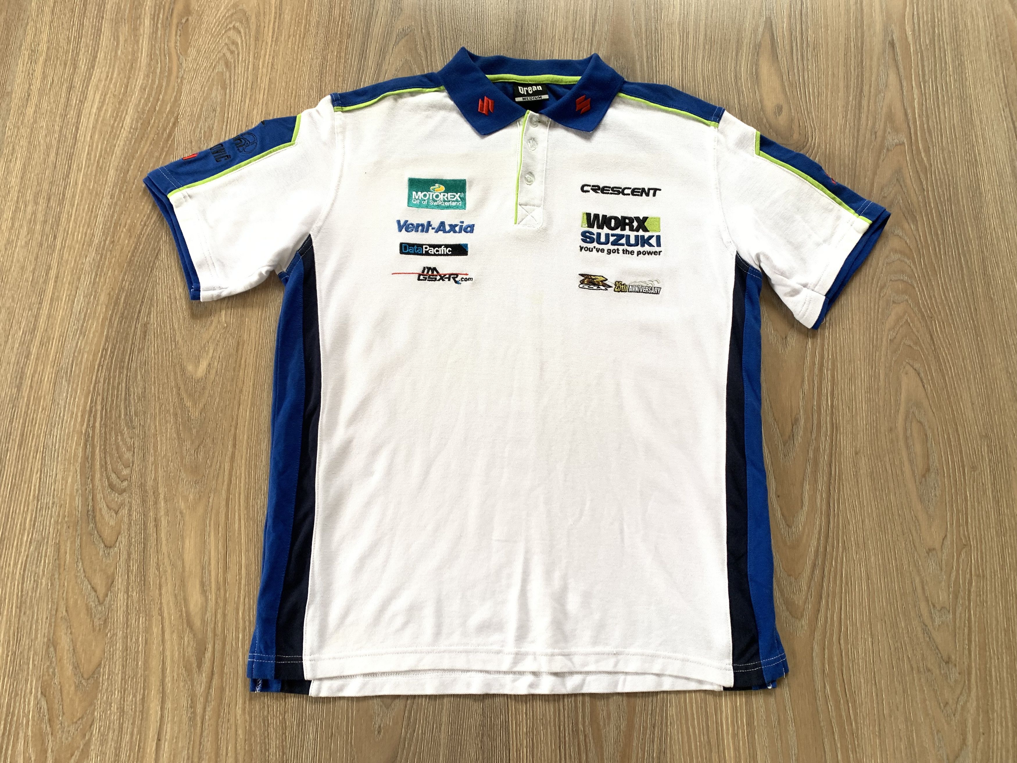 Vintage Vintage Suzuki Racing Worx Crescent Cotton Team Polo T Shirt Size US M / EU 48-50 / 2 - 2 Thumbnail