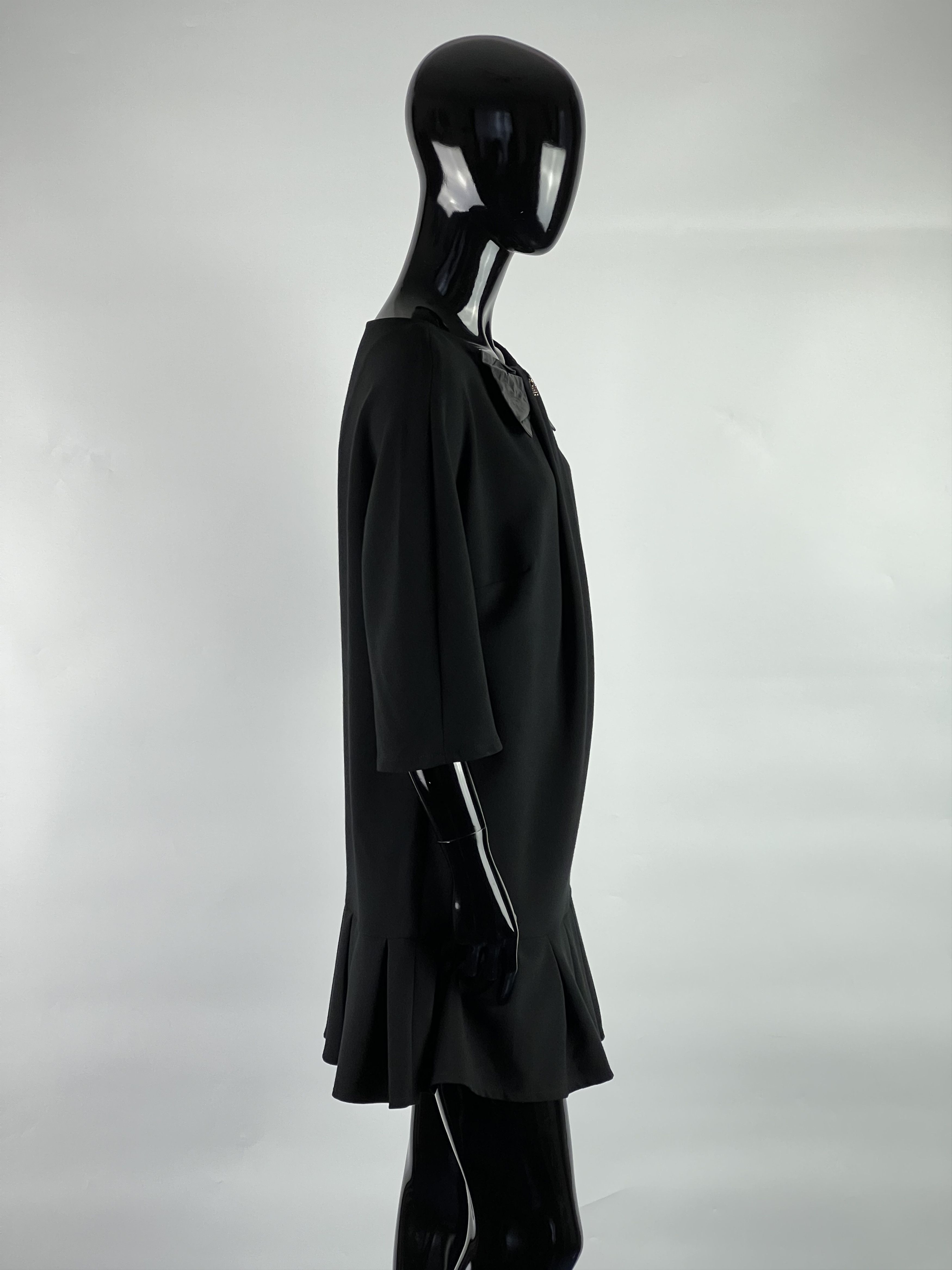 Elisabetta Franchi Elisabetta Franchi Abito Black Mini Dress Size IT42 Size M / US 6-8 / IT 42-44 - 2 Thumbnail