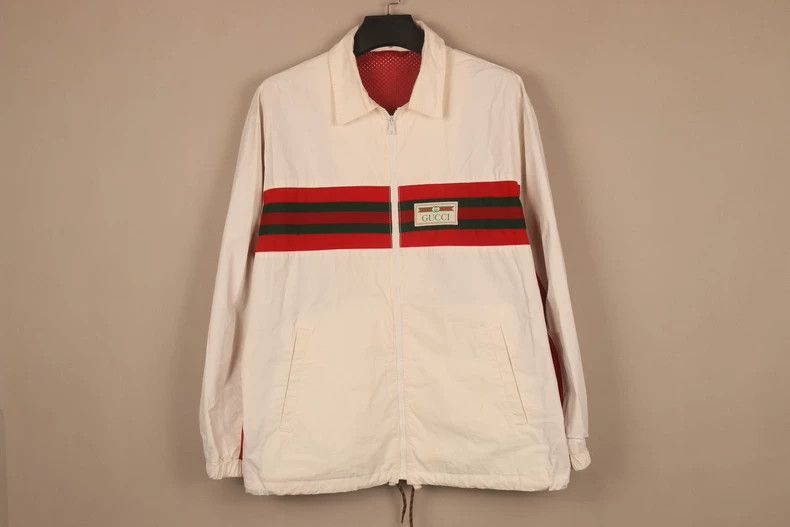 Gucci Gucci Beige Logo zipper sunscreen windbreaker jacket Size US M / EU 48-50 / 2 - 1 Thumbnail
