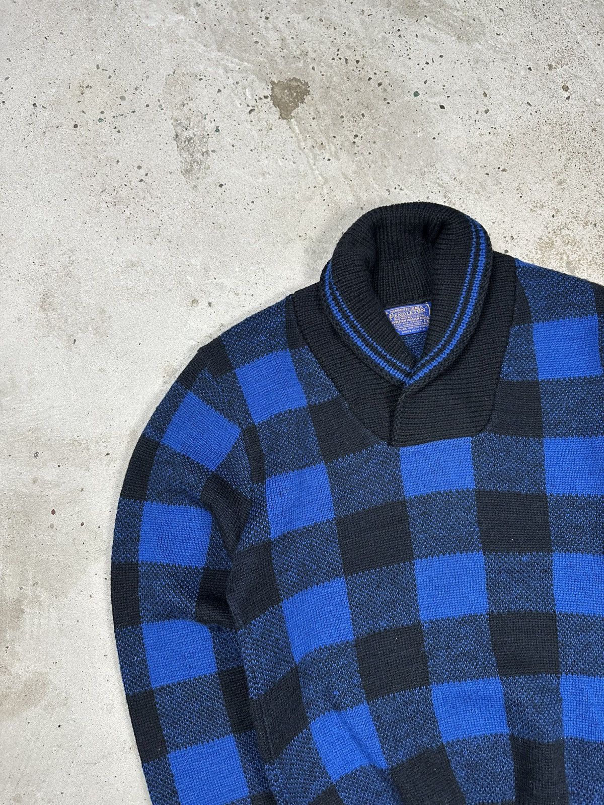Pendleton × Vintage Vintage 60s Pendleton Pure Virgin Wool Sweater Check Size US S / EU 44-46 / 1 - 6 Thumbnail