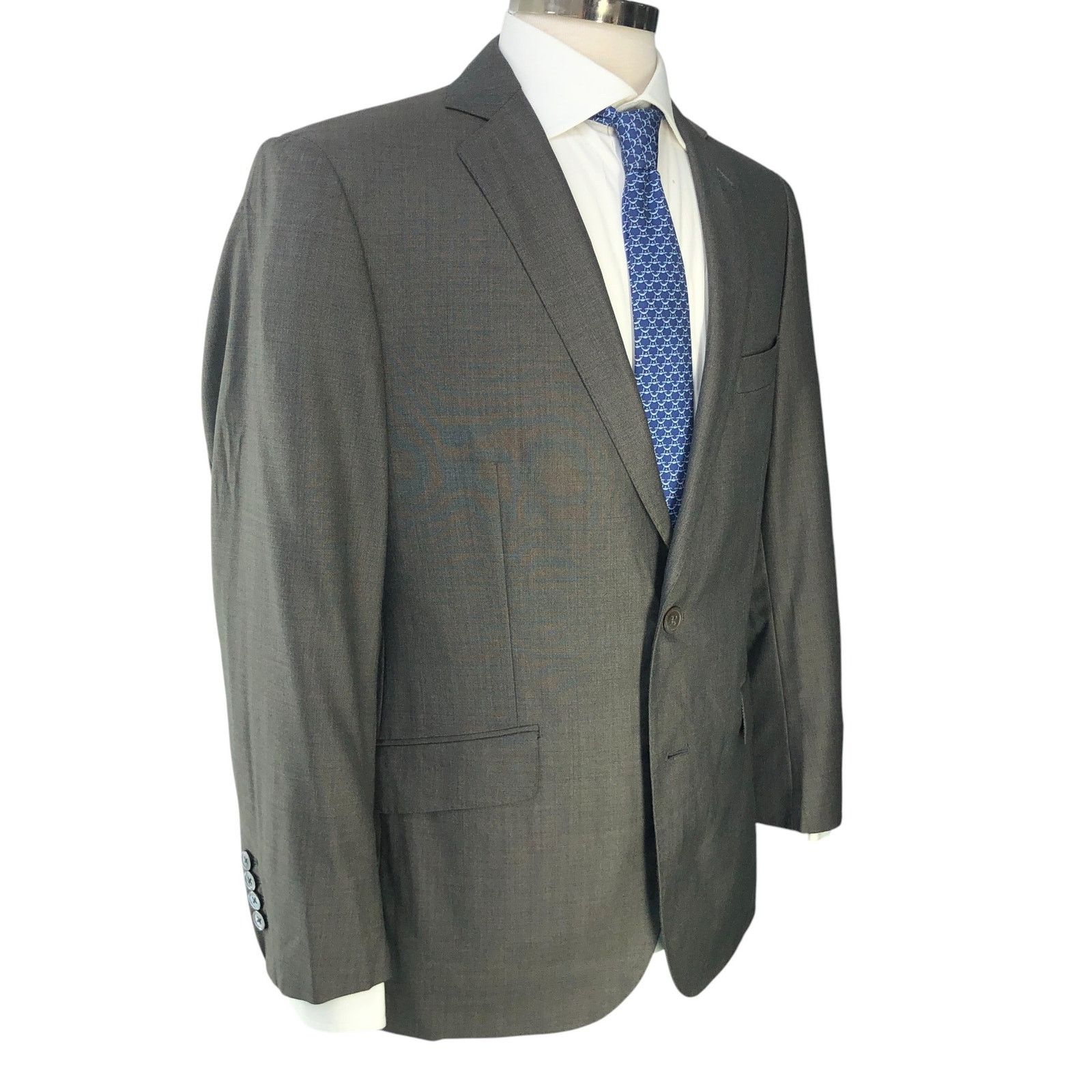J.Hilburn J Hilburn 40S Sport Coat Blazer Revenge Super 150s Gray $976 Size 40S - 12 Thumbnail