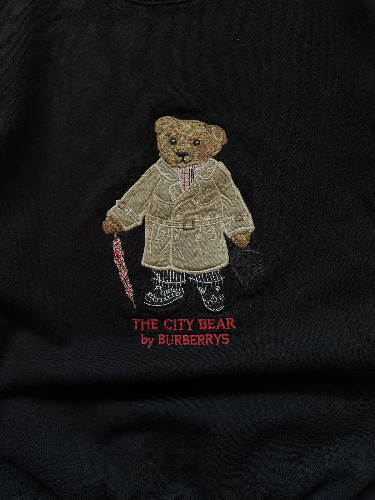 【Burberrys】1990s Teddy Bear Sweat Shirt Burberry × Vintage Burberrys 1990s The City Bear embroidered
