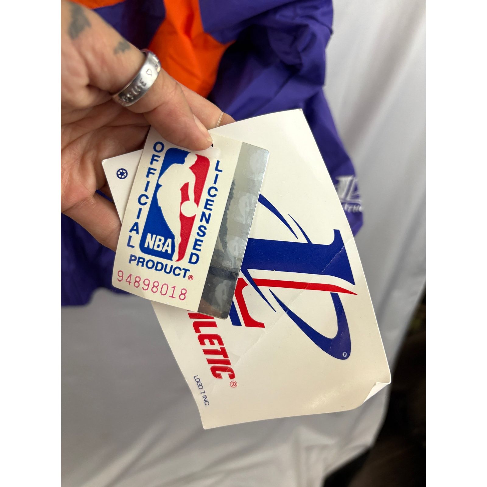 Logo Athletic VTG 90s NBA Phoenix Suns Sharktooth Windbreaker Jacket L NWT Size US L / EU 52-54 / 3 - 4 Thumbnail